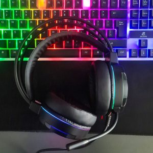 PRO LED RGB igralne slušalke 5.1 z mikrofonom in adapterjem