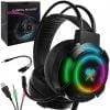 PRO LED RGB gaming slušalice 5.1 s mikrofonom USB AUX + adapter