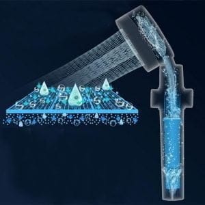 Tuš ročka s turbino funkcijska glava prozorno vijolična