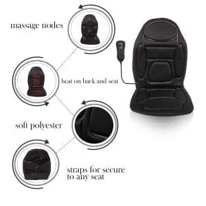 Masažna avto podloga s funkcijo ogrevanja in upravljalnikom 12V
