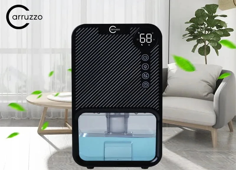 Déshumidificateur et purificateur d'air 85W LCD Absorbeur d'humidité 3,8L Noir LED RVB 11 Déshumidificateur et purificateur d'air noir avec écran LCD et LED RGB