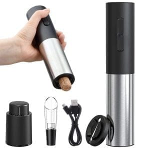 Set aku. inox hitrega odpirača za vina USB