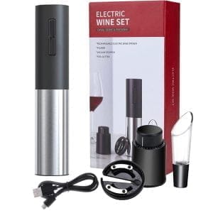Set aku. inox hitrega odpirača za vina USB
