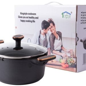 PREMIUM alu. globok lonec s pokrovom za indukcijo 4,5L