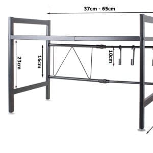 Univerzalno nastavljivo kovinsko stojalo za mikrovalovno pečico do 65cm