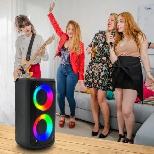 Alternativni prikaz punjivog prijenosnog LED RGB bluetooth 5.0 zvučnika FM USB SD POWER BASS