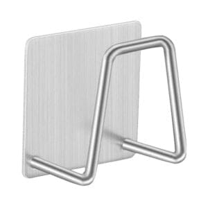 Inox samolepilna kljukica za gobice 9 Srebrna inox samolepilna kljukica za gobice
