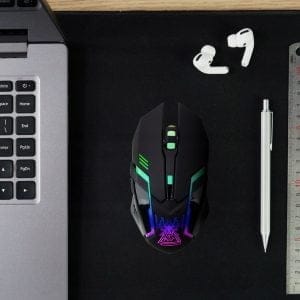 Brezžična optična USB igralna miška 3200DPI LED RGB 17 {