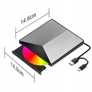 Aluminijast prenosni zunanji CD DVD zapisovalnik USB 3.0