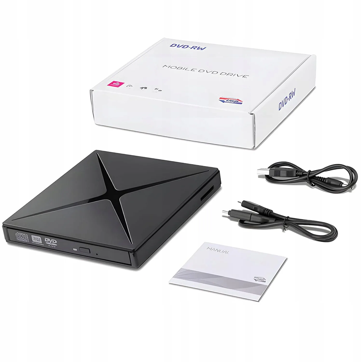 4v1 prenosni zunanji pogon CD in DVD zapisovalnik USB 3.0 čitalec SD - Image 5
