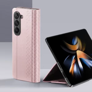 Bril Wallet Flip Leather etui za Samsung Galaxy Z Fold5 roza