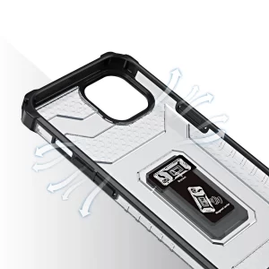 Etui ovitek Crystal Ring Armor za iPhone 12 črn