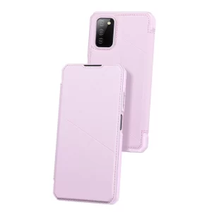 Etui ovitek Skin X Bookcase za Samsung Galaxy A03s roza 17 Roza etui ovitek Skin X Bookcase za Samsung Galaxy A03s