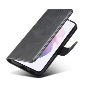 Magnetni etui ovitek s stojalom za Samsung Galaxy S22 Ultra črn