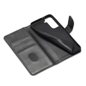 Magnetni etui ovitek s stojalom za Samsung Galaxy S22 Ultra črn