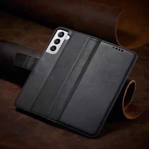 Magnetni etui ovitek s stojalom za Samsung Galaxy S22 Ultra črn