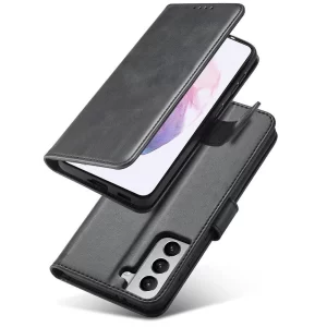 Magnetni etui ovitek s stojalom za Samsung Galaxy S22 Ultra črn
