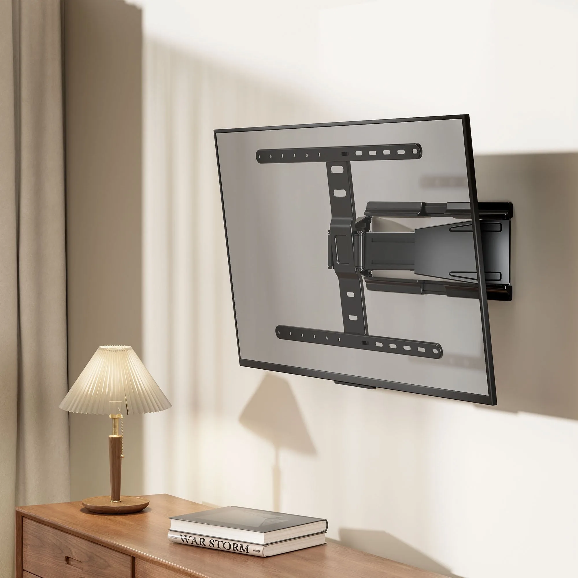 Ultra Slim univerzalni gibljiv in vrteči LCD TV nosilec za ekrane 43-90" do 50kg - Image 2