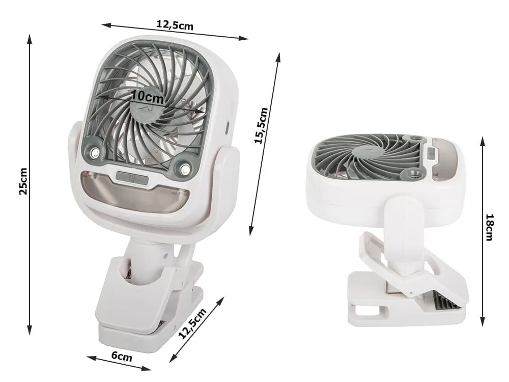 2v1 aku. 2000mAh LED RGB prenosna klimatska naprava in ventilator USB - Image 8
