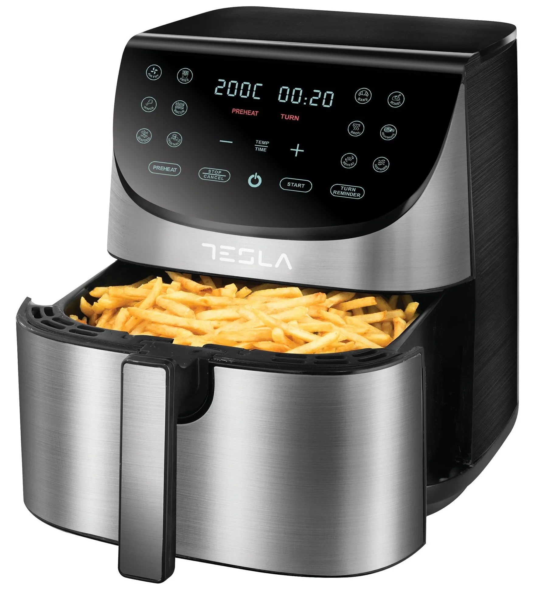 1700W digitalni inox LCD touch cvrtnik na zrak brez maščobe