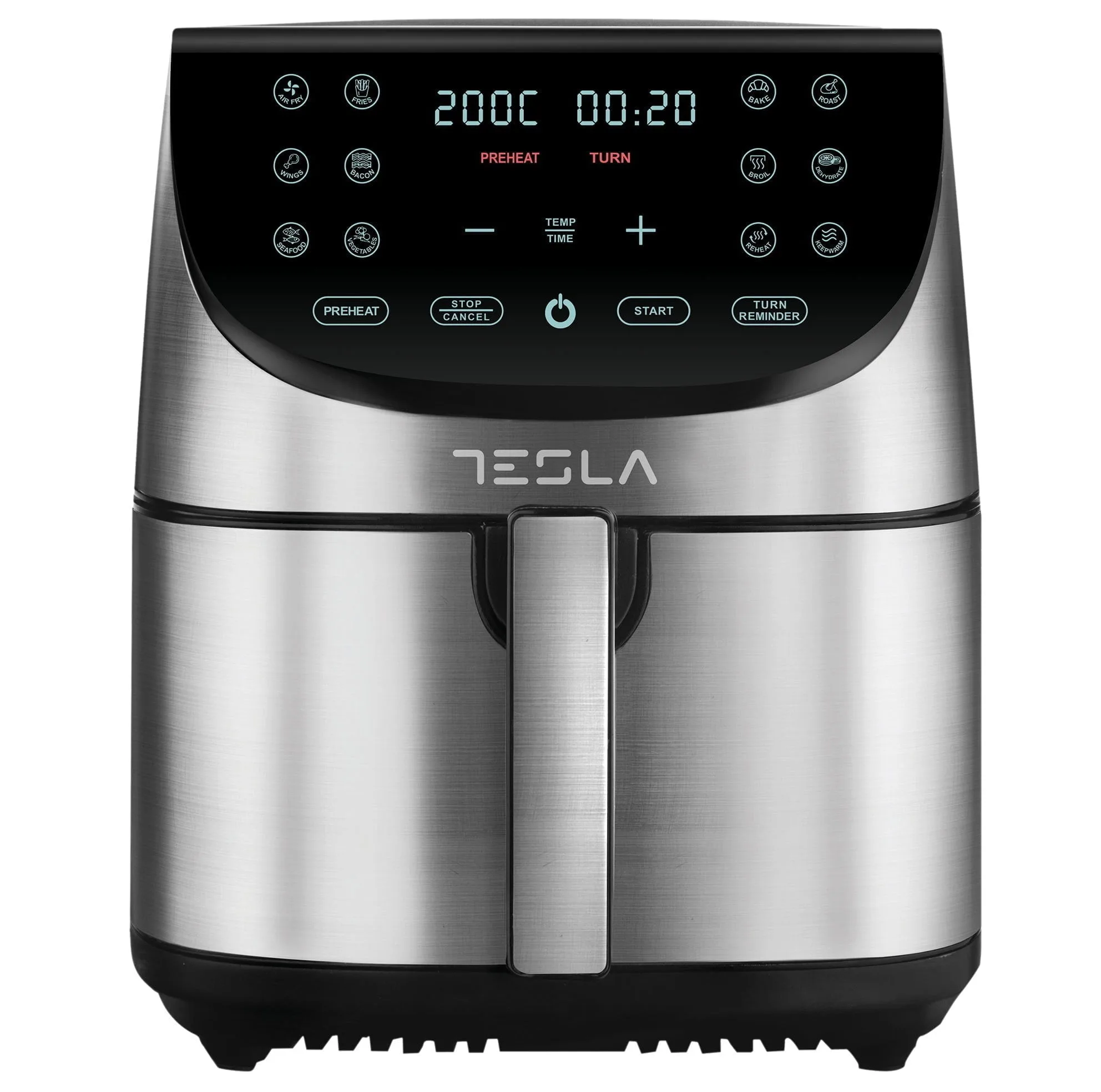1700W digitalni inox LCD touch cvrtnik na zrak brez maščobe
