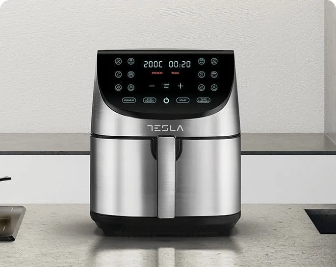 1700W digitalni inox LCD touch cvrtnik na zrak brez maščobe