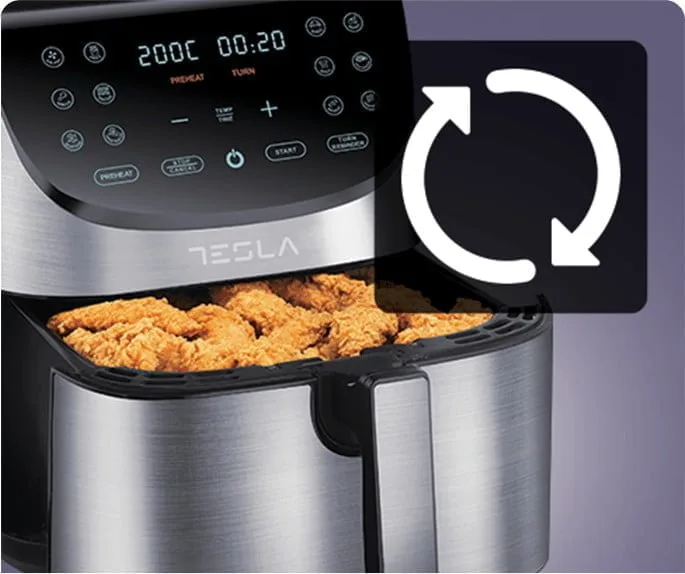 1700W digitalni inox LCD touch cvrtnik na zrak brez maščobe