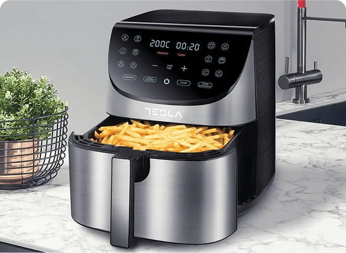 1700W digitalni inox LCD touch cvrtnik na zrak brez maščobe