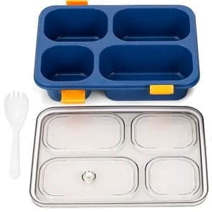 Prenosna lunch box posoda za hrano 1200ML modra AKCIJA