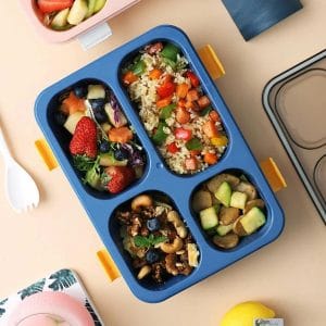 Prenosna lunch box posoda za hrano 1200ML modra AKCIJA