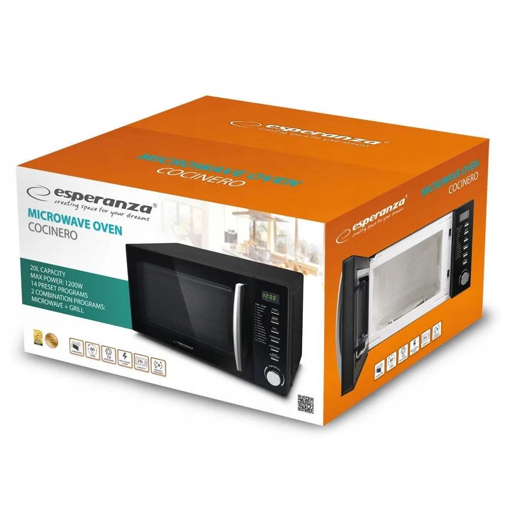 1200W LCD mikrovalovna pečica + žar 20L COCINERO - Image 5