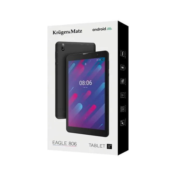 5Mpx mobilna tablica Android 13 4G LTE 2x SIM FM EAGLE 806 črna - Image 9