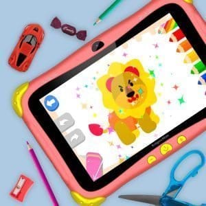 2Mpx WIFI dječji tablet Android 13 BT FUN 808 crveni