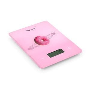 Steklena LCD kuhinjska tehtnica do 5kg roza