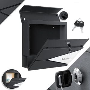 Moderni poštni nabiralnik z režo za časopise antracit + inox X1