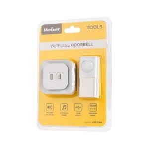 230V brezžični elektronski zvonec 36 melodij do 150m 2x USB 2A 7 {