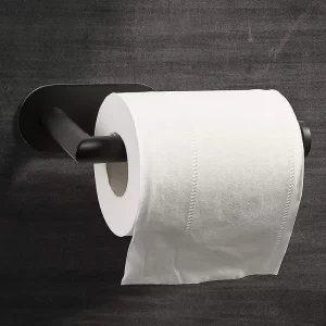 Inox samolepilno držalo za WC papir 15cm črno 13 Črno inox samolepilno držalo za WC papir 15cm
