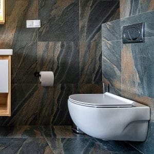 Inox samolepilno držalo za WC papir 15cm črno 14 {