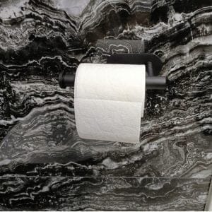 Inox samolepilno držalo za WC papir 15cm črno 12 Črno inox samolepilno držalo za WC papir