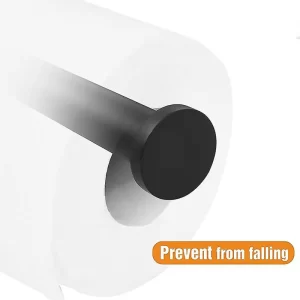 Inox samolepilno držalo za WC papir 15cm črno 16 Črno inox samolepilno držalo za WC papir, 15cm