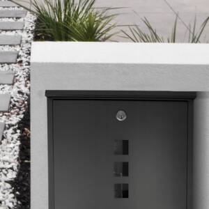 Vodoodporni poštni nabiralnik z režo za časopise antracit LBX