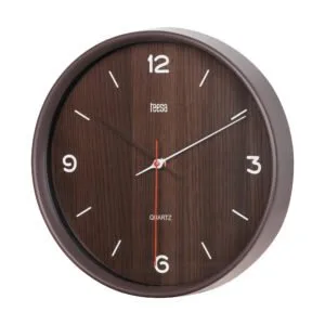Analogni zidni sat 30 cm tamno smeđi