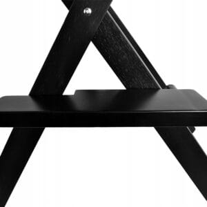 Zložljiv kozmetični lesen oxford stol za ličenje in friziranje črn 20 Črn zložljiv lesen kozmetični stol Oxford za ličenje