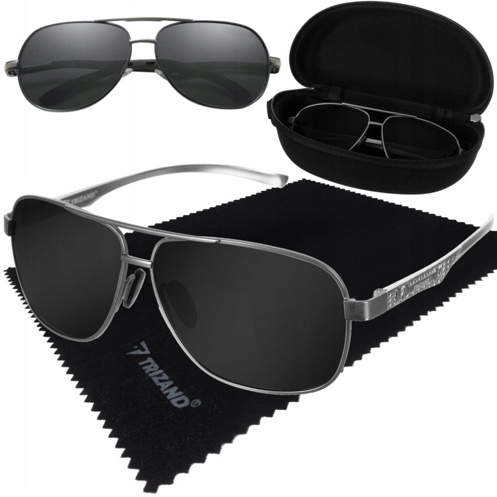 a group of sunglasses and case