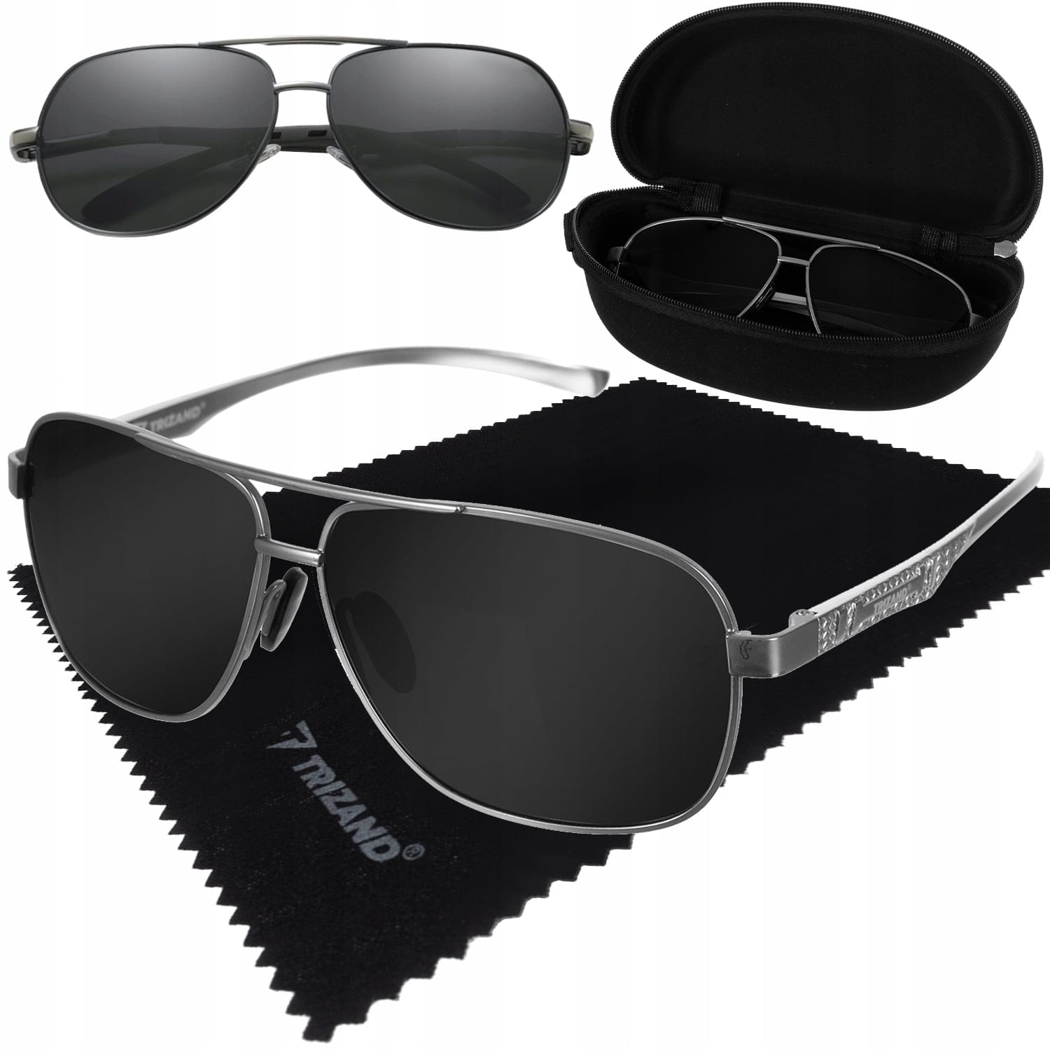 Lunettes De Soleil Polarisées Homme Cadre Métal UV400 - Pour Conduite, Sport, Extérieur
