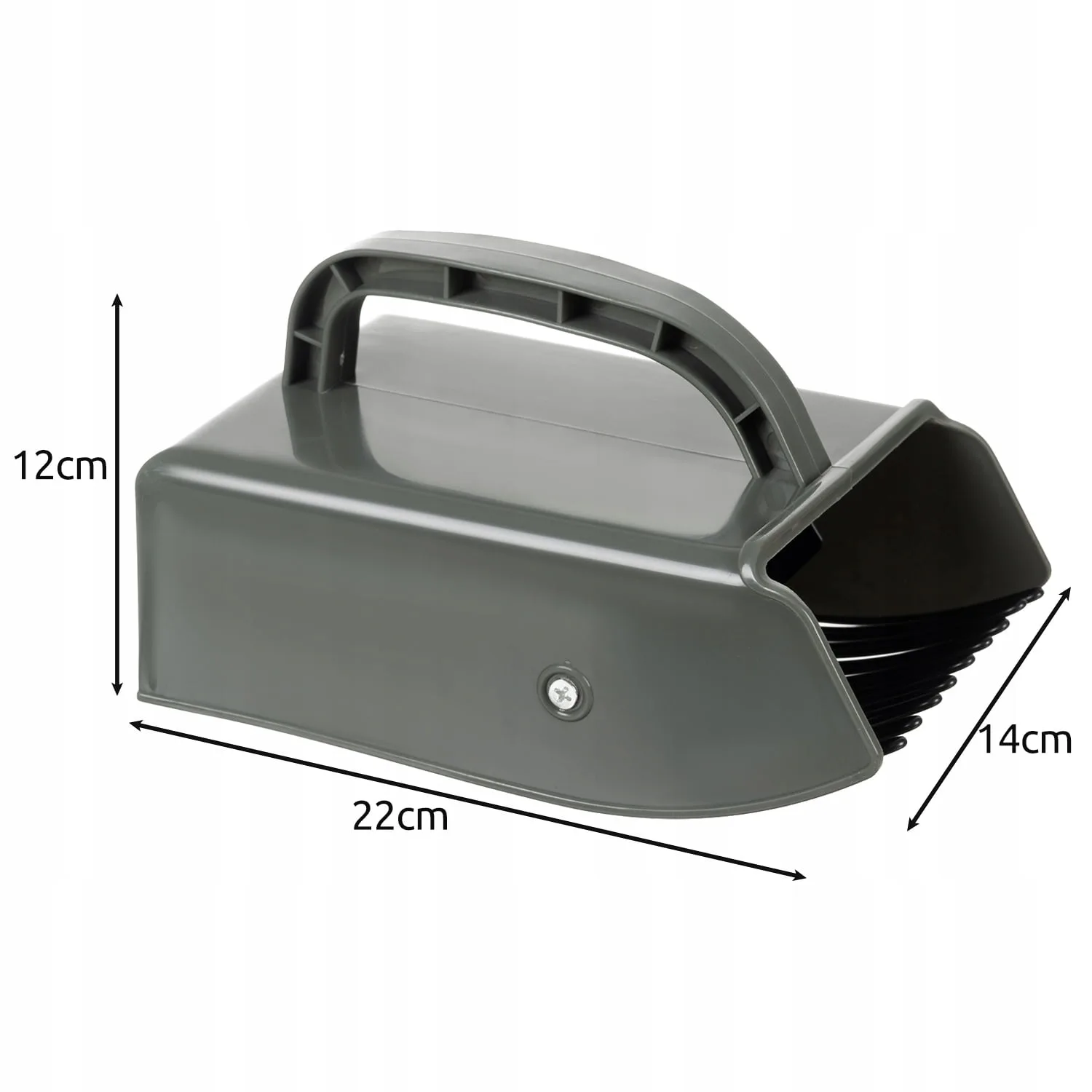 a grey plastic box with a handle