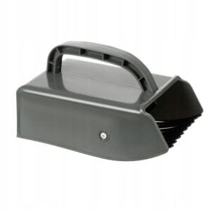 a grey plastic box with a handle