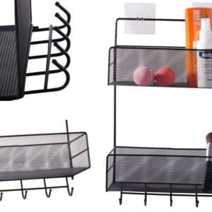 Kovinski stenski organizator 5 kljukic 37x26cm