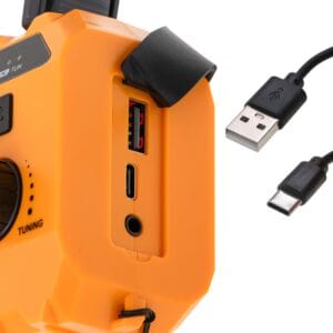 Pohodniški aku. 1200mAh solarni FM radio na dinamo LED powerbank SOS