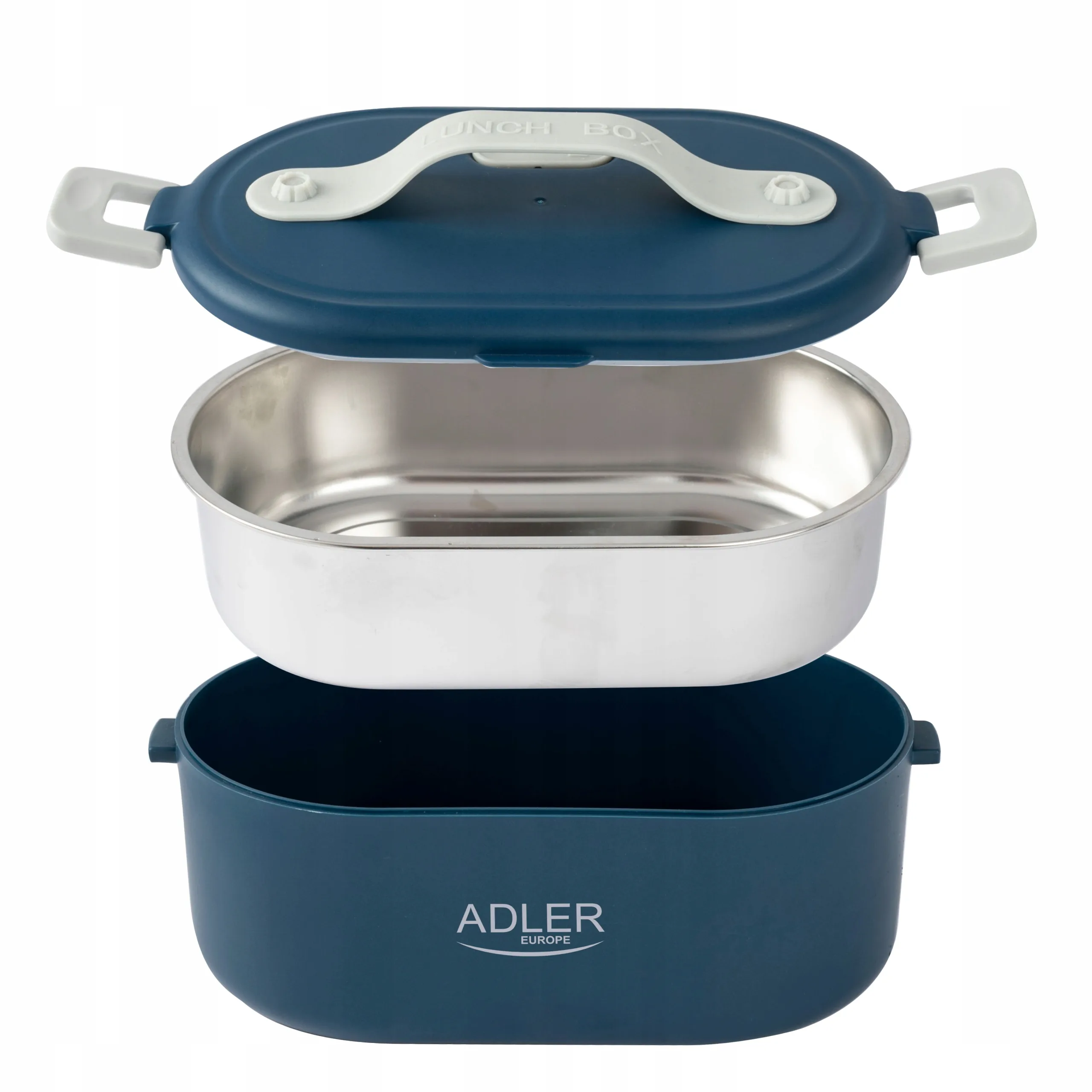 48W inox električna grelna lunch box posoda za hrano 800ml modra - Image 4